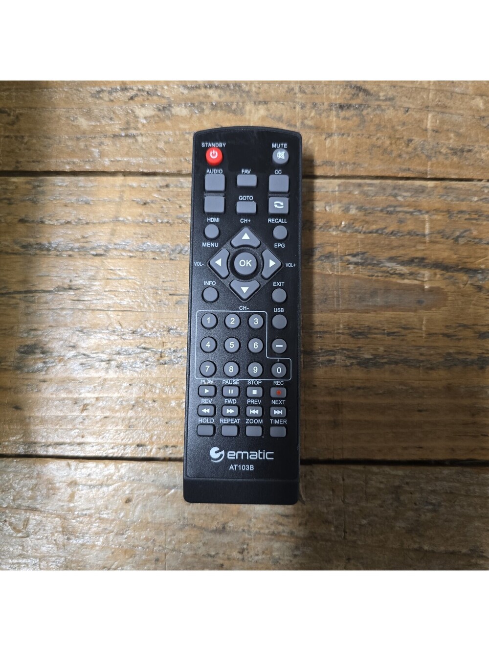OEM Ematic AT103B Digital TV Converter Box Remote Control
